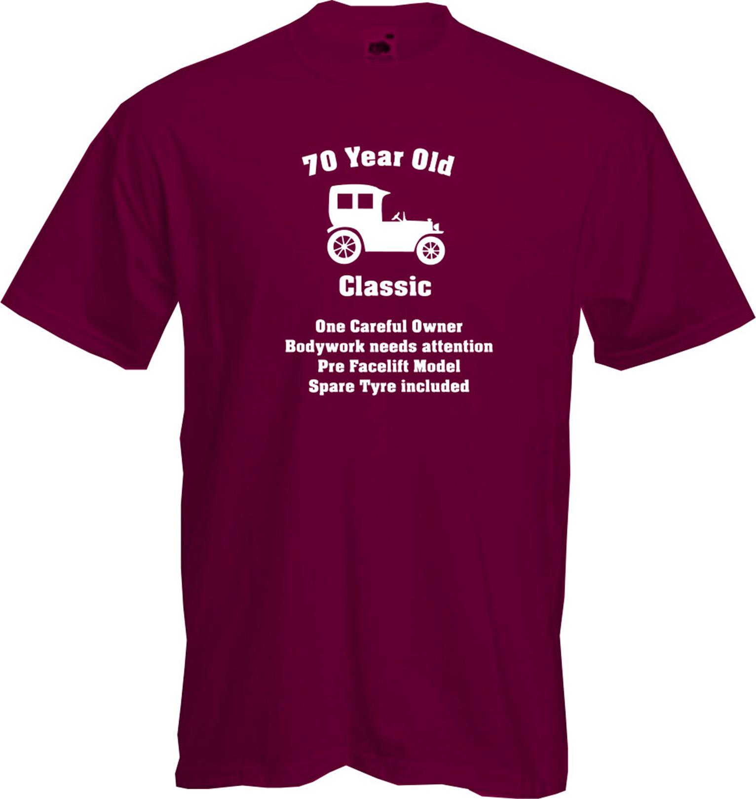 70 Years Old One Careful Owner 70th Birthday T Shirt Present 